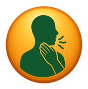 Durere în gât simbol